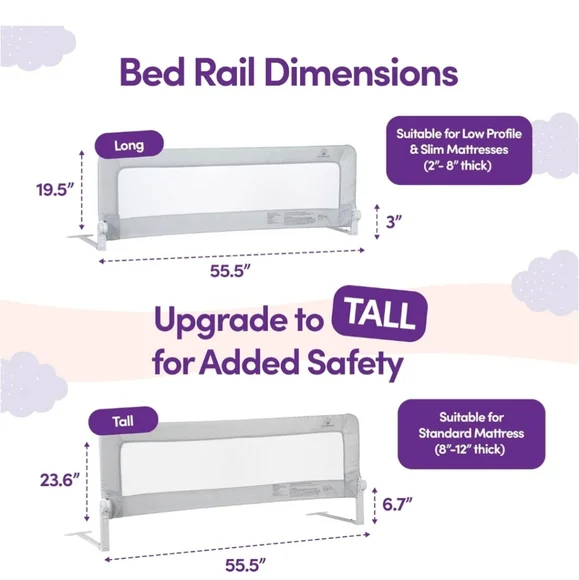 ComfyBumpy Grey Bed Rails - Picture 2 of 15
